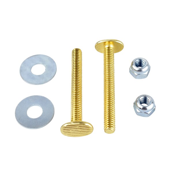 Keeney Mfg 1/4 x 2-1/4" Toilet Bolt Set, Brass Plated PP835-16 - main